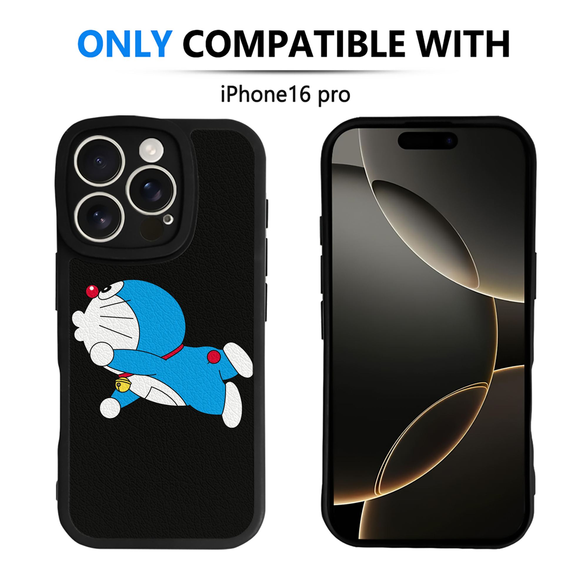 （画像用） ドラえもん Doraemon 【iPhone 16シリーズ対応】シリコンスマホケース（レザー調） 材質：シリコン
